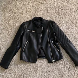 Faux Leather Jacekt
